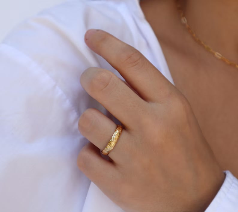 14k Gold Filled Ring, Gold Ring, Thick Gold Ring, Gold Stack Ring, Simple Gold Ring, Stacking Ring, Thick Ring, Wedding Band, Gold